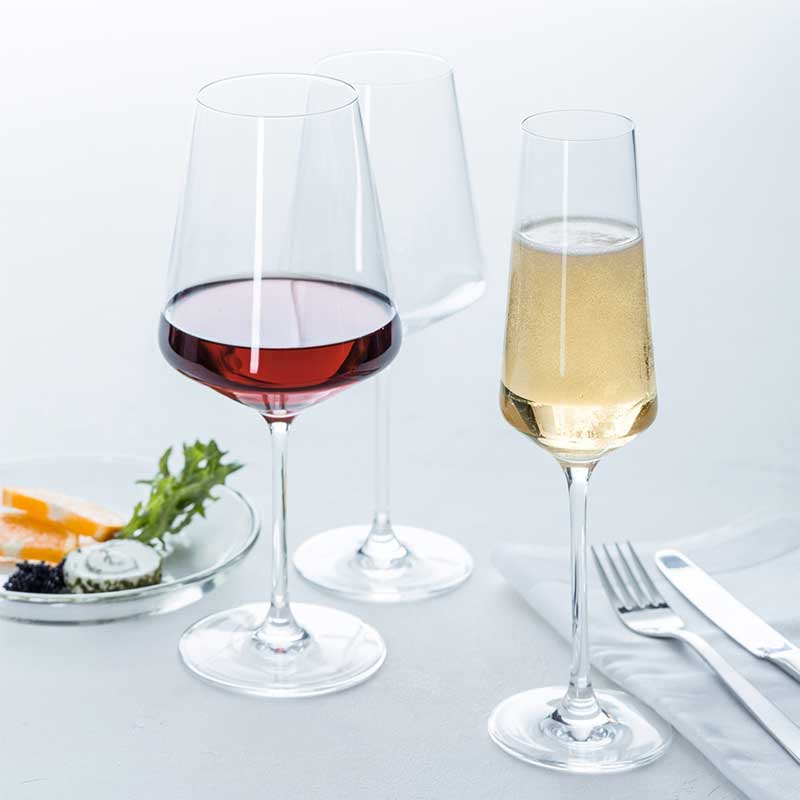 Hvidvin- og rødvinsglas, 2 x 6 glas